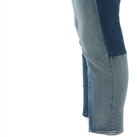 NWT MARTHA STEWART SEAMED PANEL LIGHT INDIGO ANKLE JEANS 22P - Picture 5 of 12